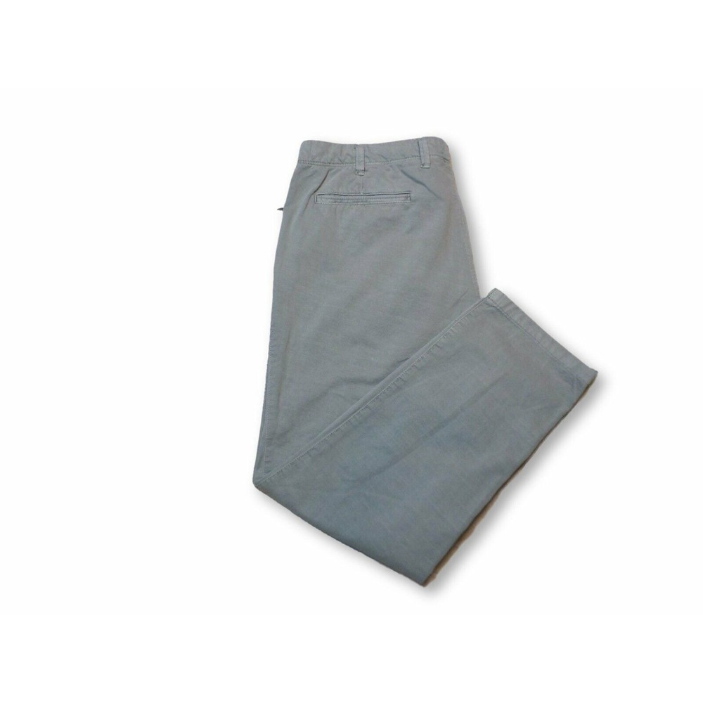 GAP CHINO PANTS MENS SLIM LIGHT GREY SIZE 42X30 CROPPED LENGTH ZIP FLY NWT